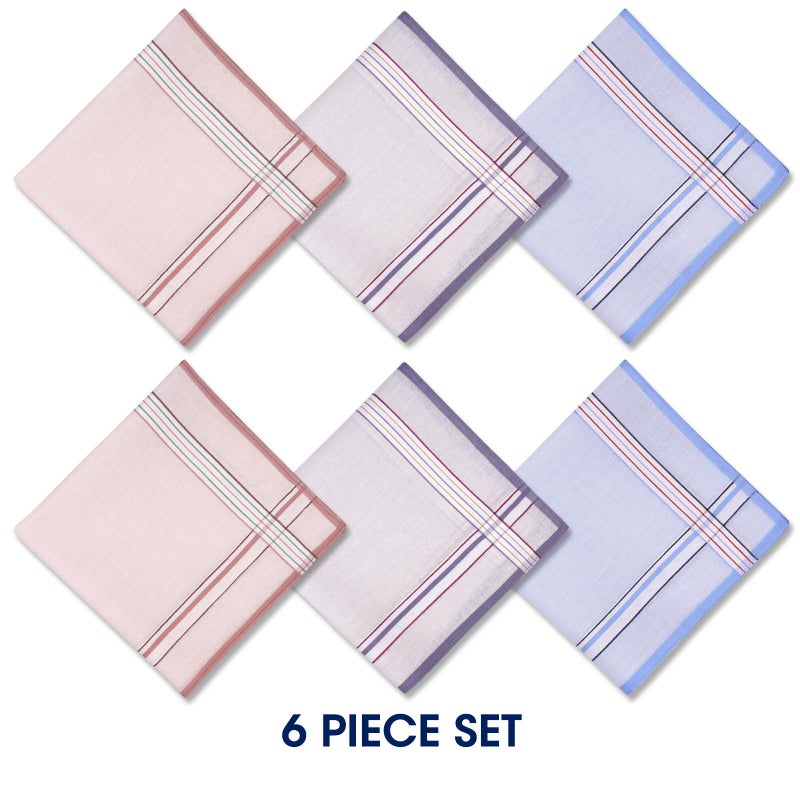 Selected Hanky 100% Cotton Men's Handkerchief 6 Piece Gift Set - Image 4